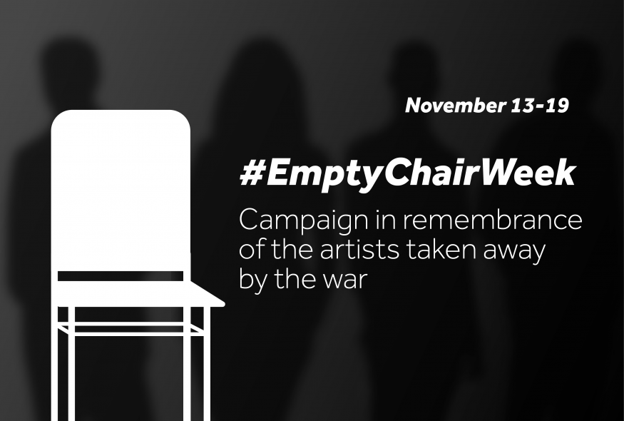 #EmptyChairWeek: an informational campaign in remembrance of the artists taken away by the war started in Ukraine